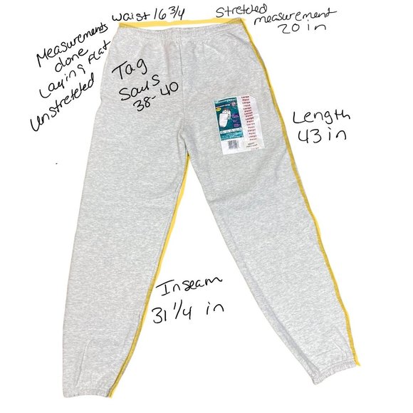 Vintage Munsingerwear Gray Sweatpants Mens Large Jogger Drawstring - Picture 2 of 7